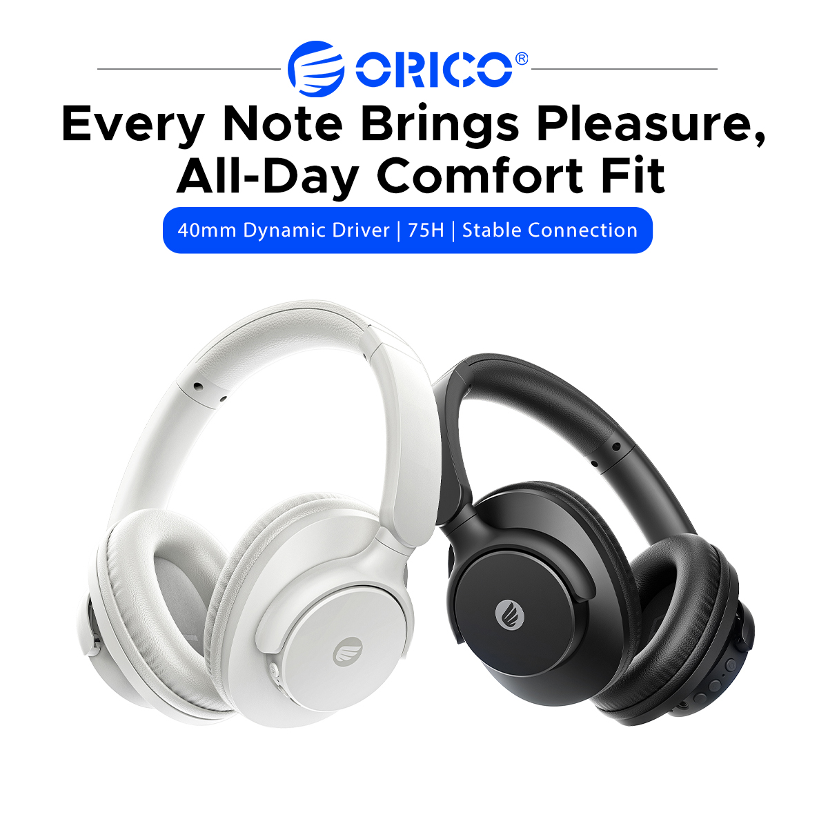 Anc Wireless Over Ear Headphones - ORICO Wireless Over-Ear Bluetooth Headphones 40mm