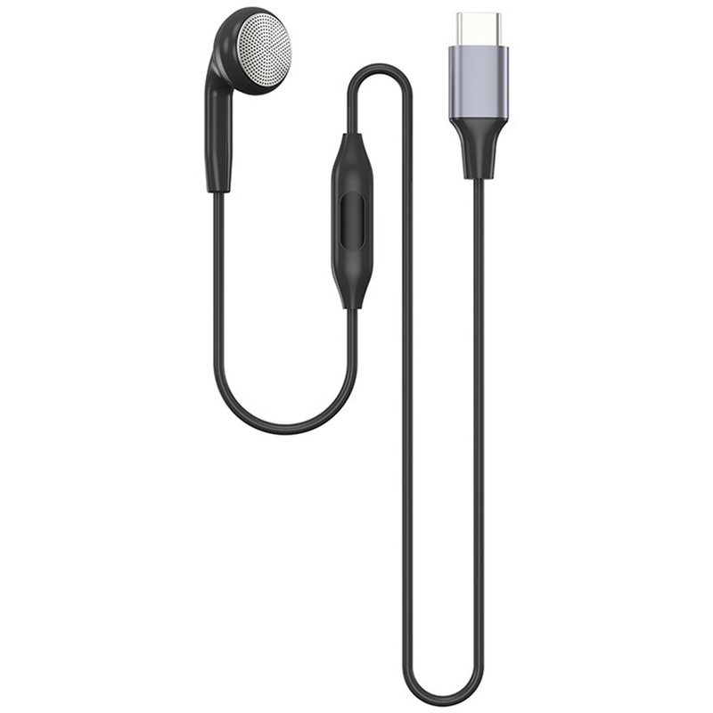 Type C Wired Earphones With Mic - DT75BG Type C Single Earbud with