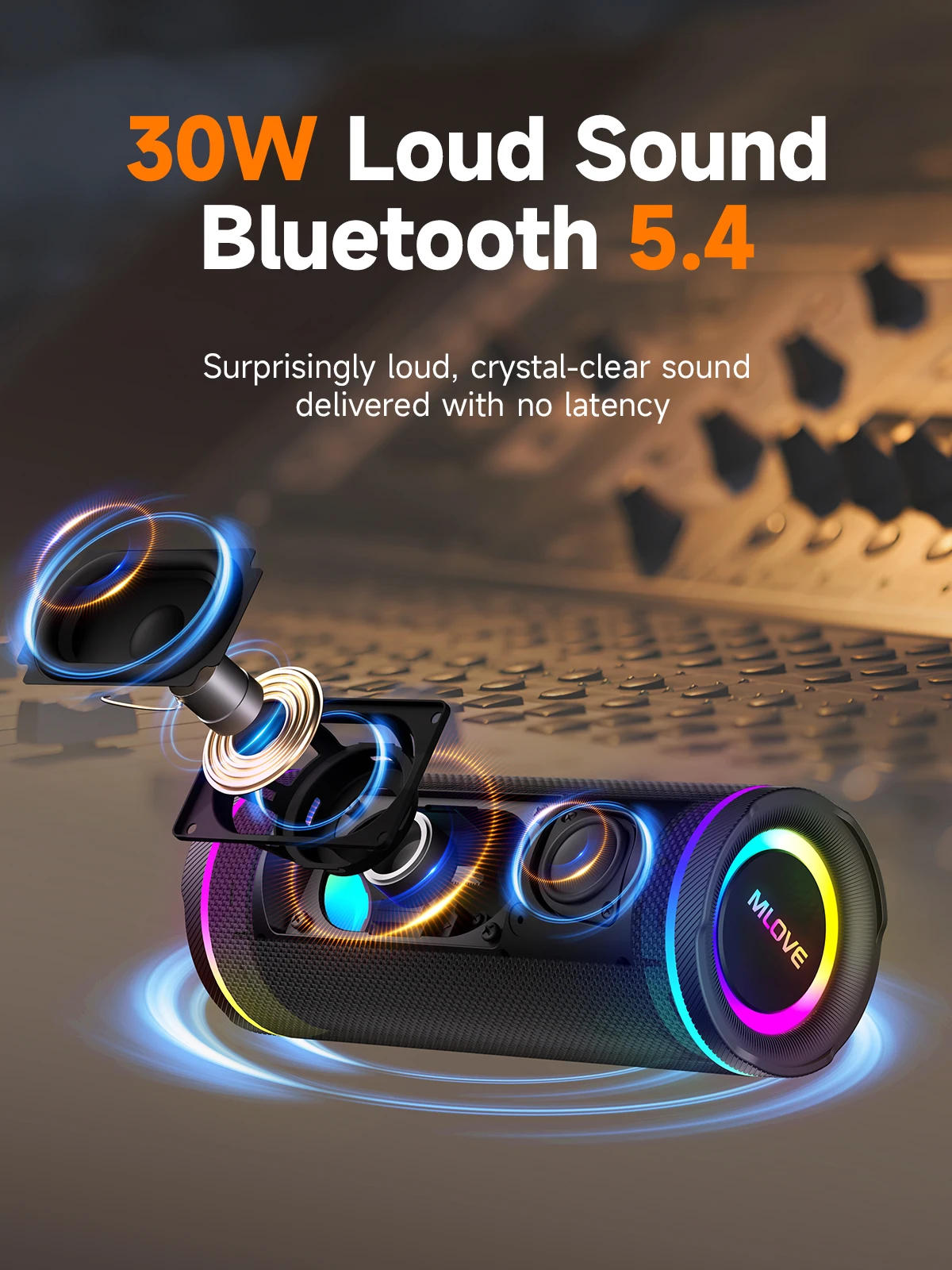 MLOVE E80 Portable Bluetooth S - đánh giá và giá Portable Bluetooth Speaker Waterproof Ipx7