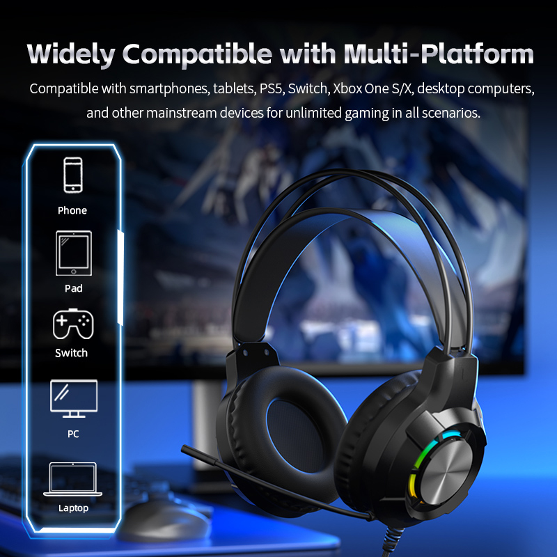 Gaming Headset Noise Cancellin - đánh giá và giá Gaming Headset With Mic Rgb
