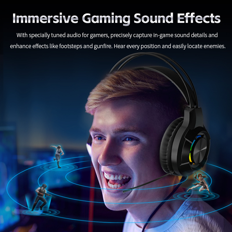 Gaming Headset Noise Cancellin - đánh giá và giá Gaming Headset With Mic Rgb