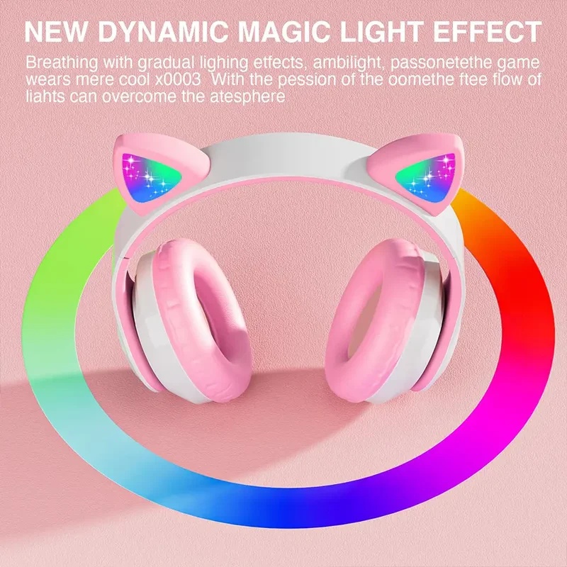 T28 Wireless Bluetooth Headpho - đánh giá và giá Cat Ear Bluetooth Headset Led