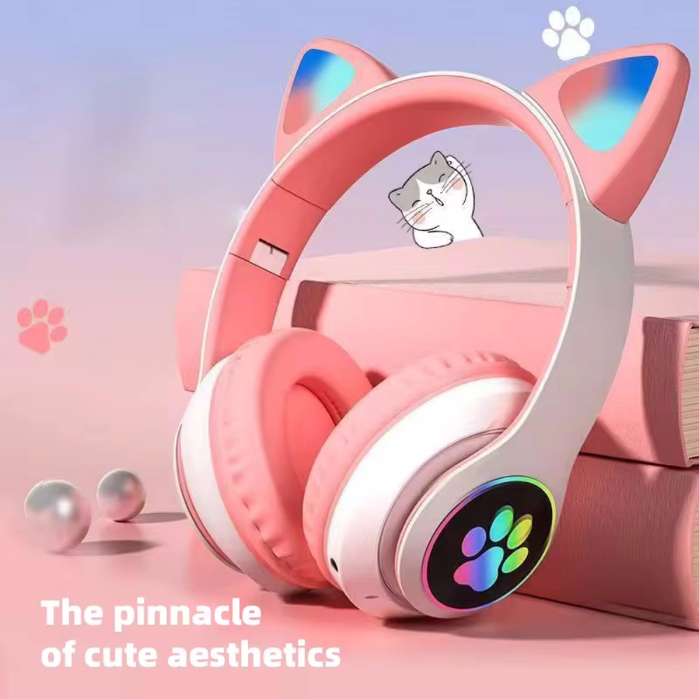 Cute Cat Ear Wireless Headset  - đánh giá và giá Cat Ear Bluetooth Headset Led